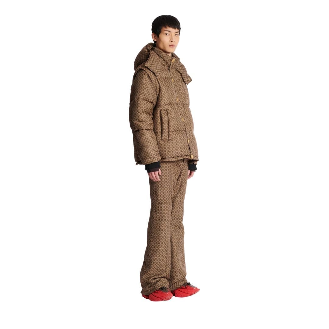 BALMAIN MINI MONOGRAMMED DOWN JACKET