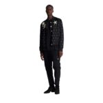 BALMAIN STARS EMBROIDERED BOMBER JACKET