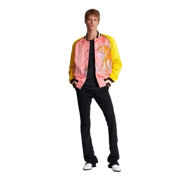 BALMAIN TIGER EMBROIDERED BOMBER
