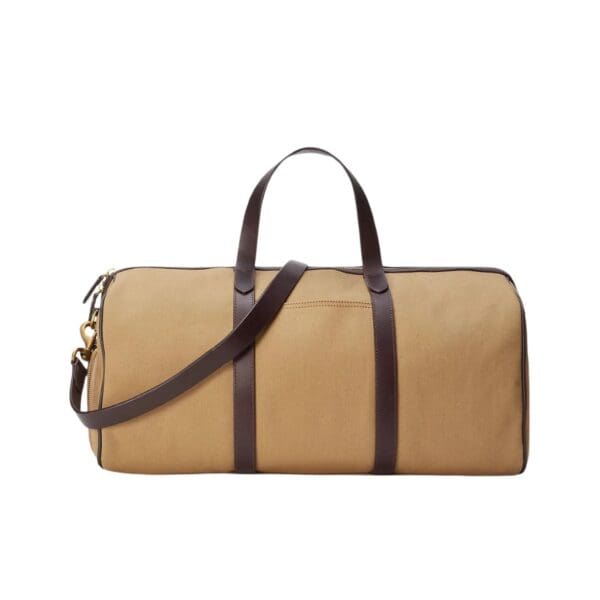 RALPH LAUREN LEATHER-TRIM CANVAS DUFFEL