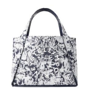 STELLA MCCARTNEY LOGO FUNGI FOREST TOILE DE JOUY TOTE BAG