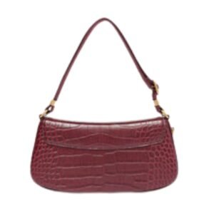 STELLA MCCARTNEY S-WAVE CROC-EFFECT EMBOSSED SHOULDER BAG