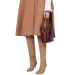 STELLA MCCARTNEY FRAYME CROC-EFFECT EMBOSSED BUCKET BAG