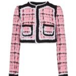 DSQUARED2 BOUCLÉ LONG SLEEVES CROPPED BLAZER