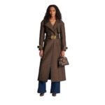 BALMAIN MINI MONOGRAM JACQUARD TRENCH COAT