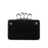 ALEXANDER MCQUEEN MANS THE KNUCKLE TWISTED CLUTCH IN BLACK
