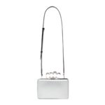 ALEXANDER MCQUEEN MANS THE KNUCKLE TWISTED CLUTCH IN SILVER