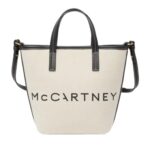 STELLA MCCARTNEY LOGO CANVAS CROSSBODY TOTE BAG