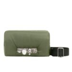 ALEXANDER MCQUEEN MANS THE PUFFY KNUCLE BUM BAG IN KHAKIBLACK