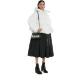 ALEXANDER MCQUEEN WOMANS JEWELLED SATCHEL IN BLACKWHITE