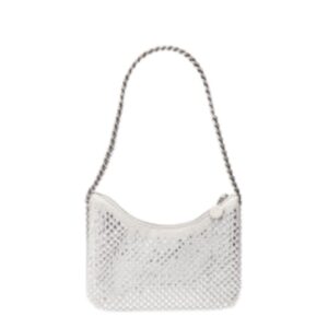 vSTELLA MCCARTNEY FALABELLA CRYSTAL MESH MINI ZIPPED SHOULDER BAG