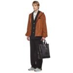 MCM REVERSIBLE DIAMOND TOTE IN CANVAS LEATHER MIX BLACK