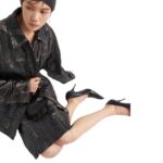 PRADA NAPPA LEATHER PATCHORK SKIRT