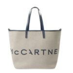 STELLA MCCARTNEY LOGO CANVAS BEACH TOTE BAG