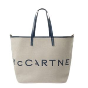 STELLA MCCARTNEY LOGO CANVAS BEACH TOTE BAG