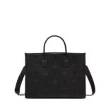 MCM MÜNCHEN TOTE IN MAXI MONOGRAM LEATHER BLACK