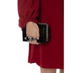 ALEXANDER MCQUEEN WOMANS MINI JEWELLED SATCHEL IN BLACKSILVER