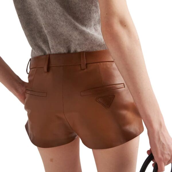PRADA NAPPA LEATHER SHORTS