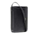 vSTELLA MCCARTNEY LOGO GRAINY ALTER MAT CROSSBODY PHONE POUCH