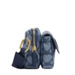 MCM HIMMEL BELT BAG IN LAURETOS JACQUARD BLUE