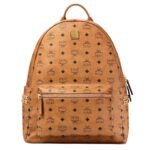 MCM STARK SIDE STUDS BACKPACK IN VISETOS COGNAC