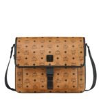MCM SMALL KLASSIK MESSENGER IN VISETOS COGNAC