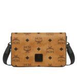 MCM AREN CAMERA BAG IN VISETOS COGNAC