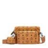 MCM KLASSIK MULTIFUNCTION CROSSBODY IN VISETOS COGNAC
