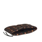 MCM LARGE AREN QUILTED POUCH IN MAXI MONOGRAM NYLON BLACK