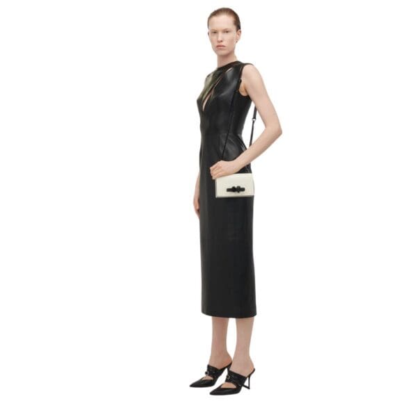 ALEXANDER MCQUEEN WOMANS MINI JEWELLED SATCHEL IN SOFT LVORY
