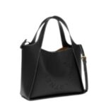 STELLA MCCARTNEY LOGO GRAINY ALTER MAT CROSSBODY BAG