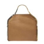 STELLA MCCARTNEY FRAYME STUDDED GRAINY ALTER MAT MEDIUM FLAP SHOULDER BAG