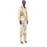 ALEXANDER MCQUEEN WOMANS THE BIKER MINI JEWELLED SATCHEL IN GOLD