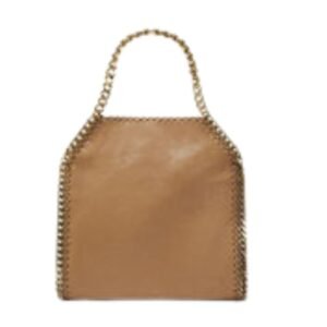 vSTELLA MCCARTNEY FRAYME STUDDED GRAINY ALTER MAT MEDIUM FLAP SHOULDER BAG