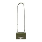 ALEXANDER MCQUEEN WOMANS THE BIKER MINI JEWELLED SATCHEL IN KHAKI