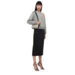 ALEXANDER MCQUEEN WOMANS THE BIKER SMALL SKULL BAG IN GRAYNAVY