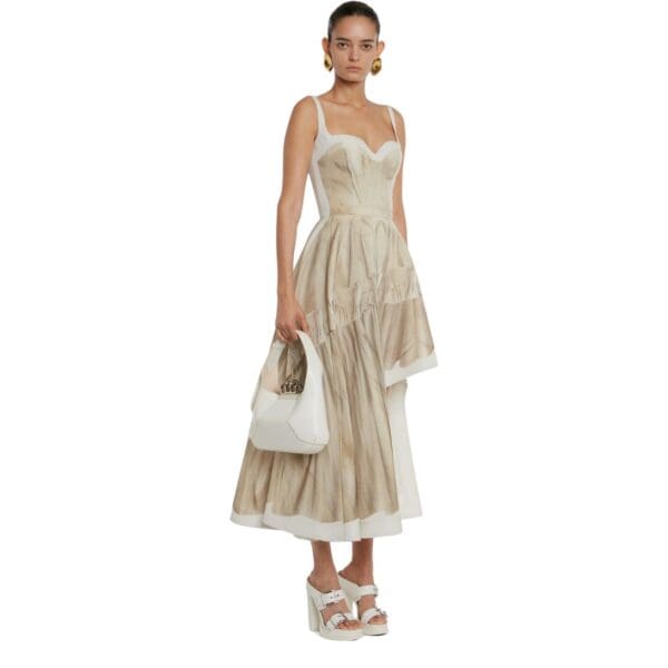 ALEXANDER MCQUEEN WOMENS THE JEWELLED HOBO BAG IN LVORY