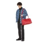 MCM OTTOMAR WEEKENDER BAG IN MAXI VISETOS CANDY RED