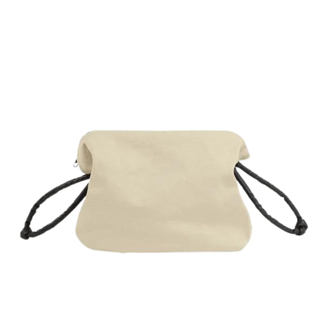 LA GARCONNE CANVAS POUCH — BEIGE / OIL BLACK