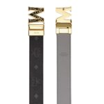 MCM CLAUS EPOXY LAUREL M REVERSIBLE BELT 1.5" IN VISETOS BLACK/GOLD