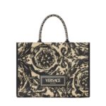 VERSACE BAROCCO ATHENA RAFFIA TOTE BAG