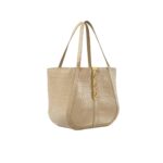 VERSACE CROC-EFFECT GRECA GODDESS LARGE TOTE BAG