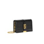 VERSACE CROC-EFFECT GRECA GODDESS MINI BAG