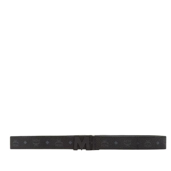MCM CLAUS M REVERSIBLE BELT 1.75” IN VISETOS BLACK