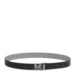MCM CLAUS EPOXY LAUREL M REVERSIBLE BELT 1.5” IN VISETOS BLACK/SILVER