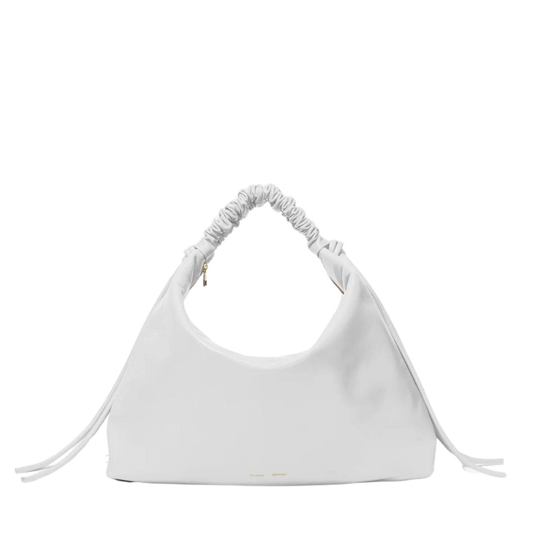 PROENZA LARGE DRAWSTRING SHOULDER BAG OPTIC WHITE