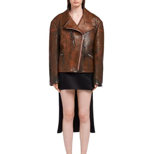 PRADA LEATHER BIKER JACKET