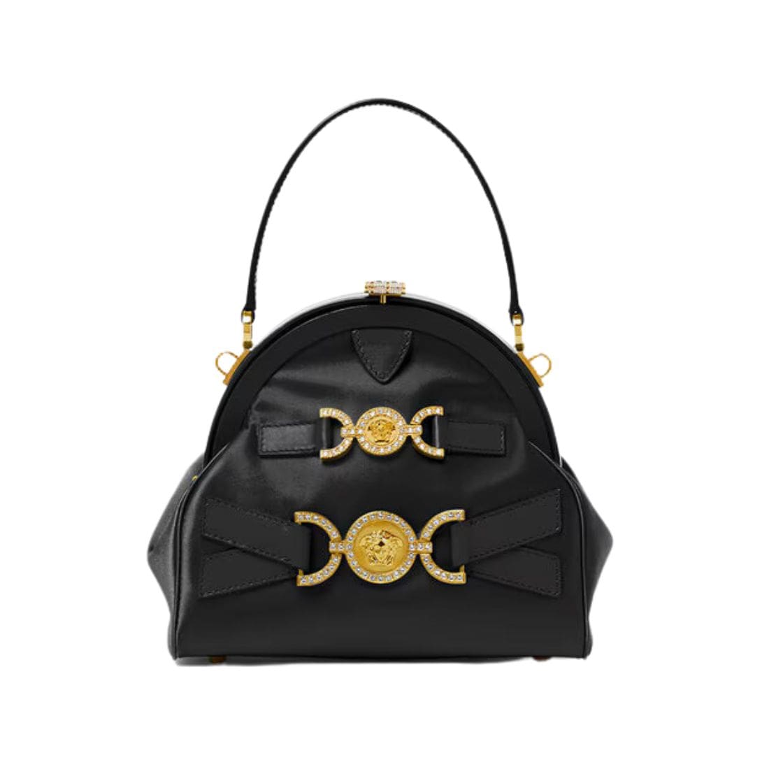 VERSACE CRYSTAL MEDUSA '95 SATIN HANDBAG