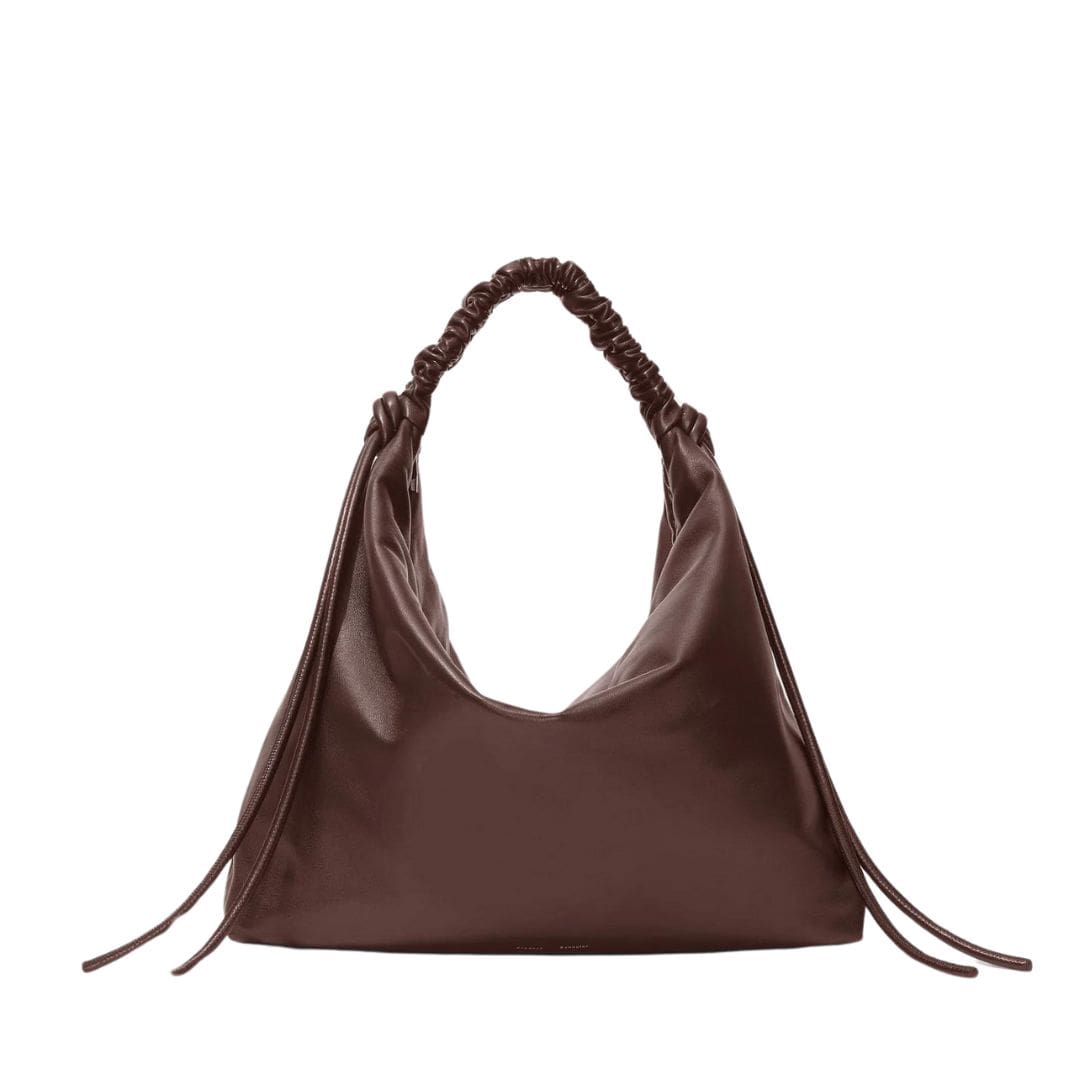 PROENZA LARGE DRAWSTRING SHOULDER BAG MOCHA