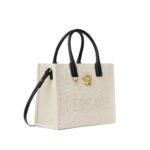 VERSACE LA MEDUSA CANVAS SMALL TOTE BAG